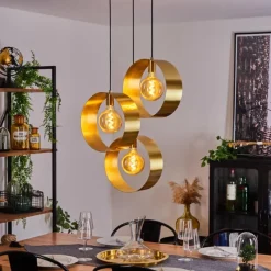Lampes Vintages & Rétros-hofstein Suspension Couma Gris, Noir, 1 lumière