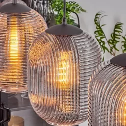 hofstein Suspension Crabinaille Noir, 3 lumières* Suspensions