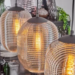 hofstein Suspension Crabinaille Noir, 3 lumières* Suspensions