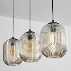 hofstein Suspension Crabinaille Noir, 3 lumières* Suspensions