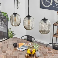 hofstein Suspension Crabinaille Noir, 3 lumières* Suspensions