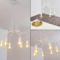 hofstein Suspension Cuyama Blanc, 6 lumières