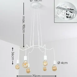 hofstein Suspension Cuyama Blanc, 6 lumières
