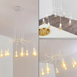 hofstein Suspension Cuyama Blanc, 8 lumières* Suspensions