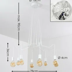 hofstein Suspension Cuyama Blanc, 8 lumières* Suspensions