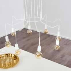 hofstein Suspension Cuyama Blanc, 8 lumières* Suspensions