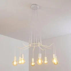 hofstein Suspension Cuyama Blanc, 8 lumières* Suspensions