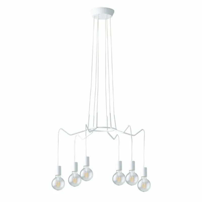 Luce Design Suspension Cuyama Blanc, 6 lumières* Suspensions