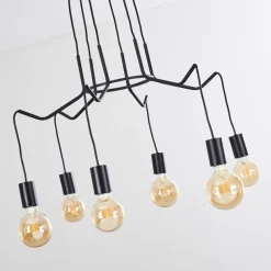 hofstein Suspension Cuyama Noir, 6 lumières