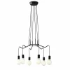 Luce Design Suspension Cuyama Noir, 6 lumières* Suspensions