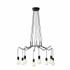 Luminaires Rustiques-Luce Design Suspension Cuyama Noir, 4 lumières