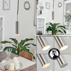 hofstein Suspension Dalheim LED Nickel mat, 1 lumière