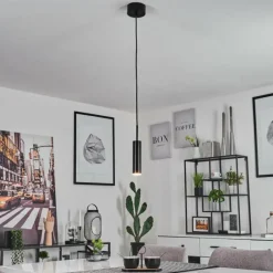 hofstein Suspension Dalheim LED Noir, 1 lumière* Éclairage Led