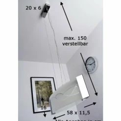 hofstein Suspension Datong LED Aluminium, Chrome, 1 lumière