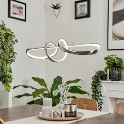 hofstein Suspension Dauntey LED Nickel mat, 1 lumière