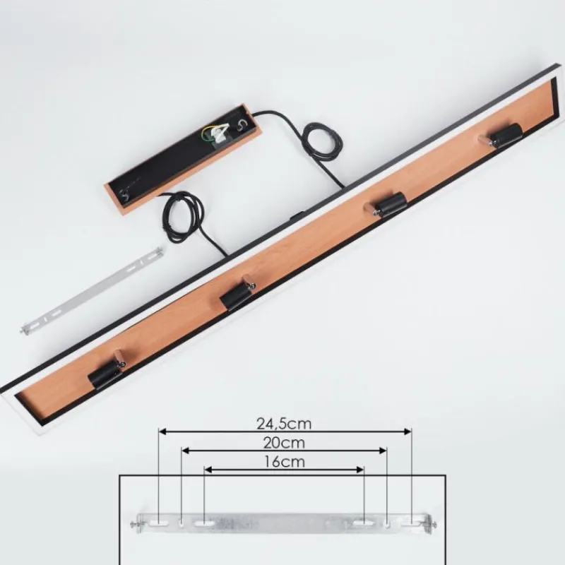 hofstein Suspension Deadwood LED Brun, Couleur bois, 5 lumières