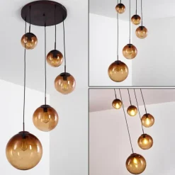 hofstein Suspension Degevos Brun, 5 lumières