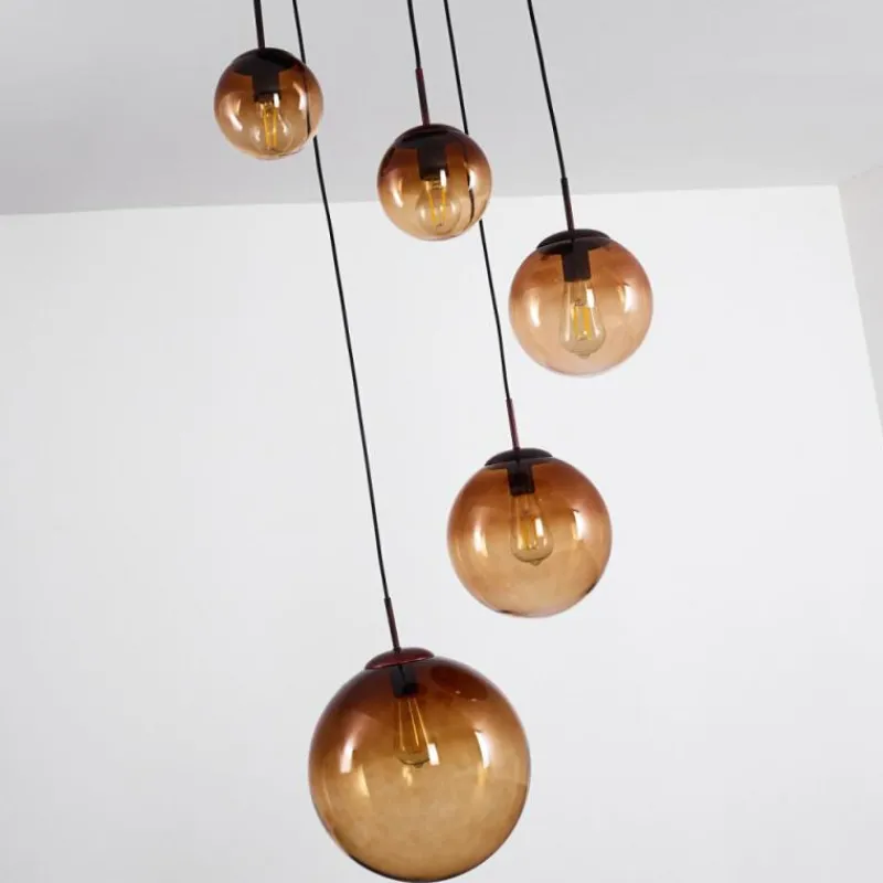 hofstein Suspension Degevos Brun, 5 lumières