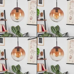 Suspension Verre Fumé-hofstein Suspension Degevos Brun, 1 lumière