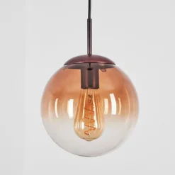 Suspension Verre Fumé-hofstein Suspension Degevos Brun, 1 lumière