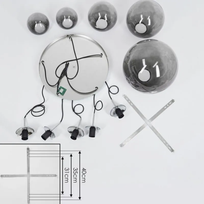 hofstein Suspension Degevos Chrome, 5 lumières