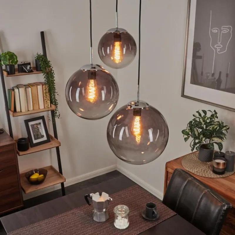 hofstein Suspension Degevos Gris, 3 lumières