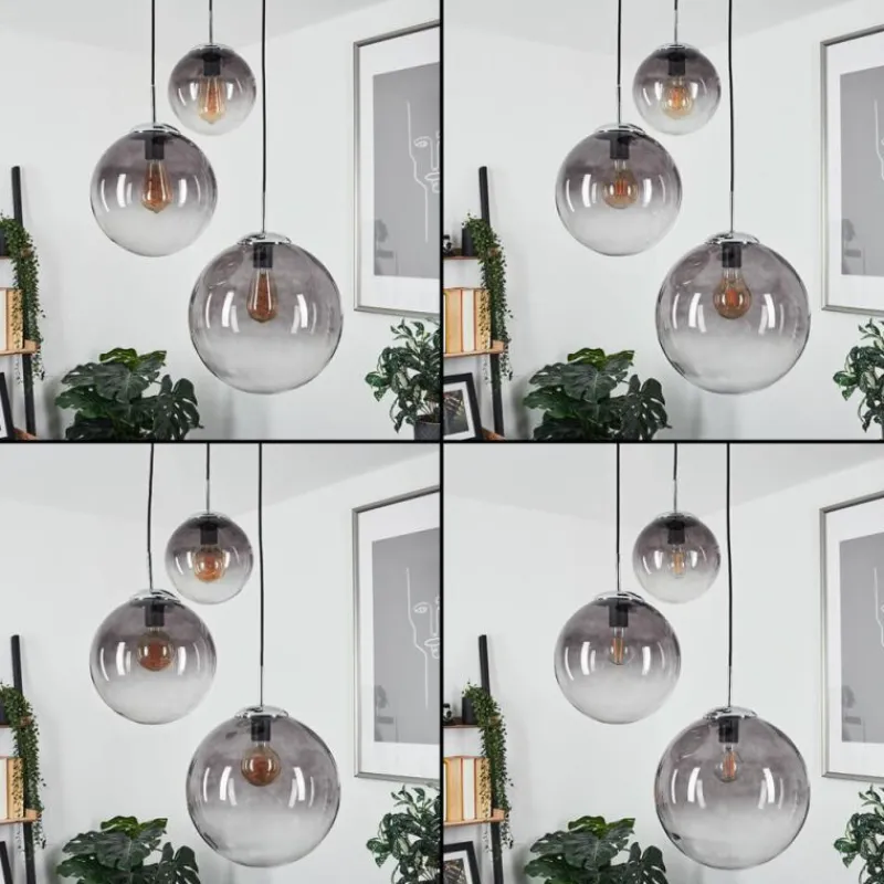 hofstein Suspension Degevos Gris, 3 lumières