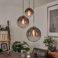 hofstein Suspension Degevos Gris, 3 lumières