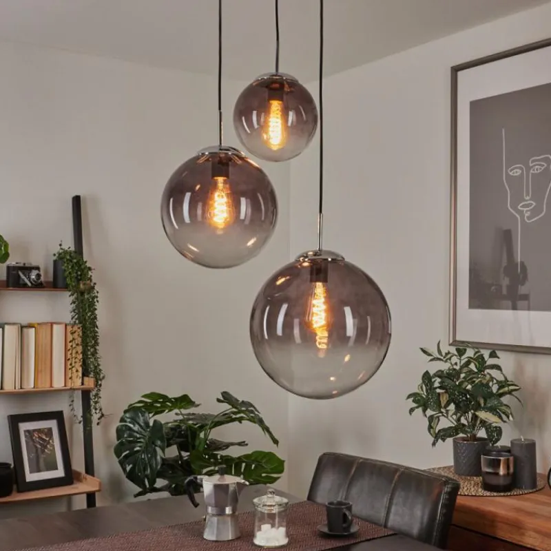 hofstein Suspension Degevos Gris, 3 lumières