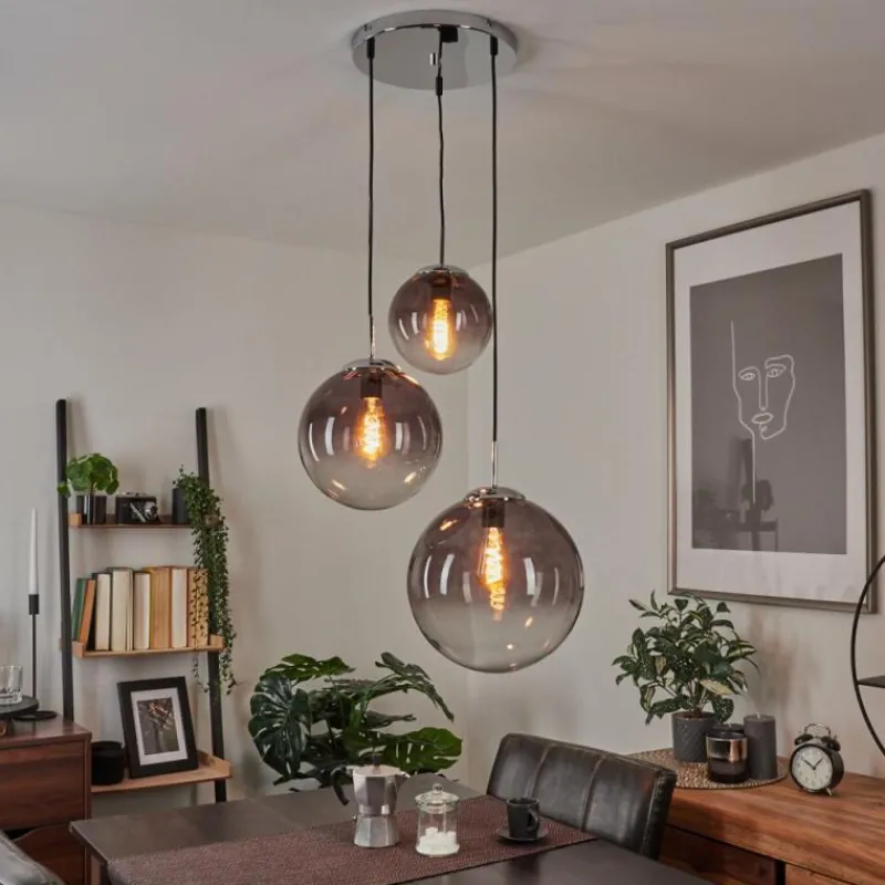 hofstein Suspension Degevos Gris, 3 lumières