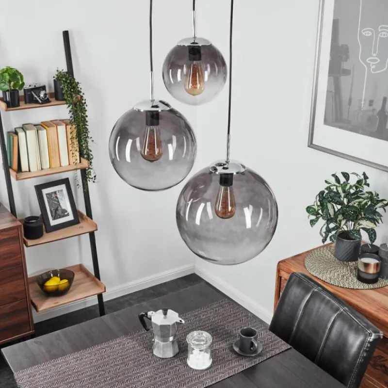 hofstein Suspension Degevos Gris, 3 lumières