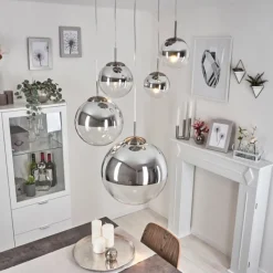 hofstein Suspension Degevos Nickel mat, 5 lumières