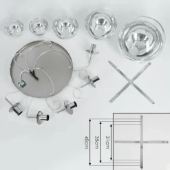 hofstein Suspension Degevos Nickel mat, 5 lumières