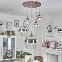 hofstein Suspension Degevos Nickel mat, 5 lumières