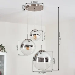 hofstein Suspension Degevos Nickel mat, 3 lumières
