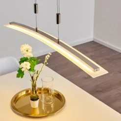 hofstein Suspension Delaware LED Argenté, 1 lumière