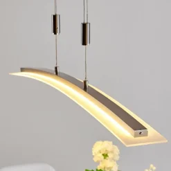 hofstein Suspension Delaware LED Argenté, 1 lumière