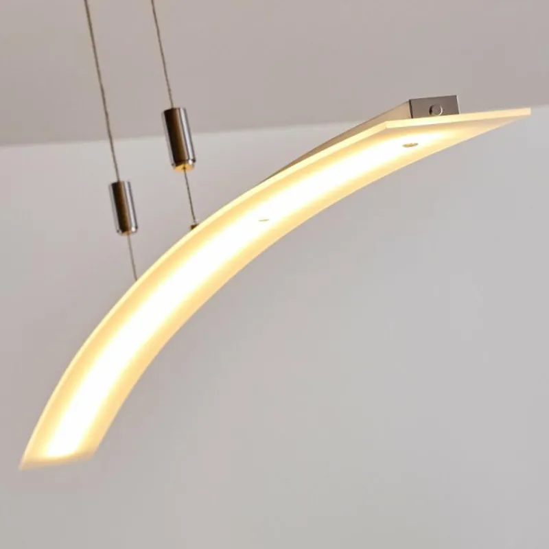 hofstein Suspension Delaware LED Argenté, 1 lumière