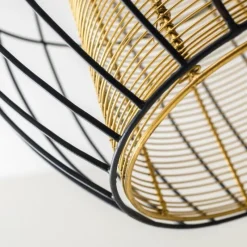 Lampes Dorées-hofstein Suspension Delhi Noir doré, 1 lumière