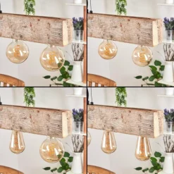 Luminaires Scandinaves-hofstein Suspension Derville Écru, Noir, 8 lumières