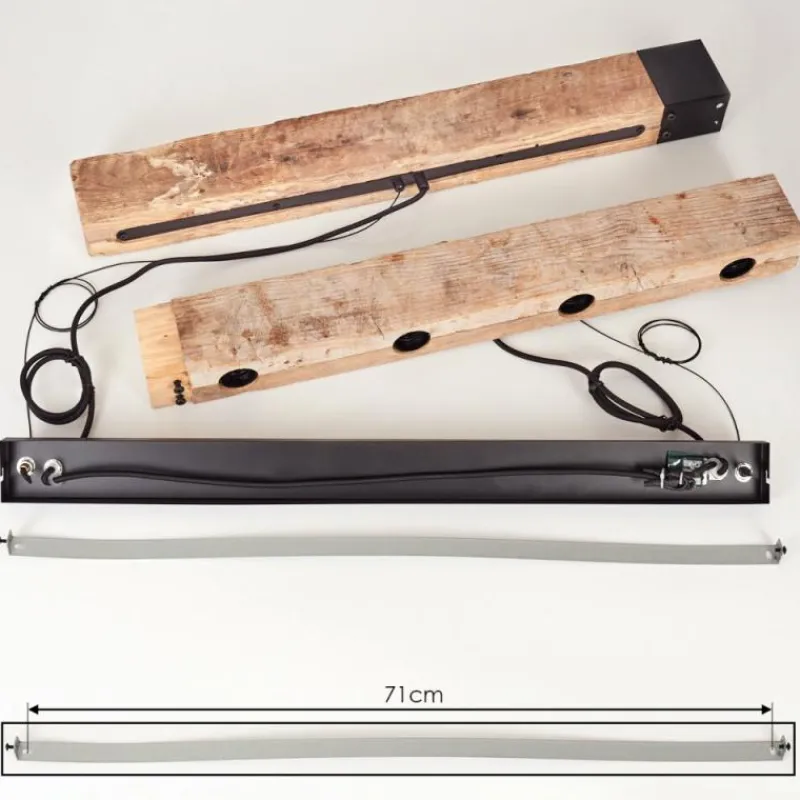 Luminaires Scandinaves-hofstein Suspension Derville Écru, Noir, 8 lumières