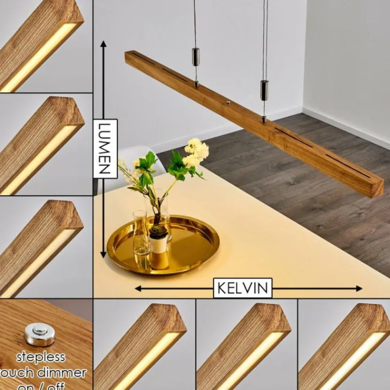 hofstein Suspension Deshka LED Argenté, 1 lumière