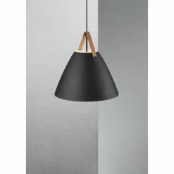 Design For The People by Nordlux Suspension STRAP48 Noir, 1 lumière