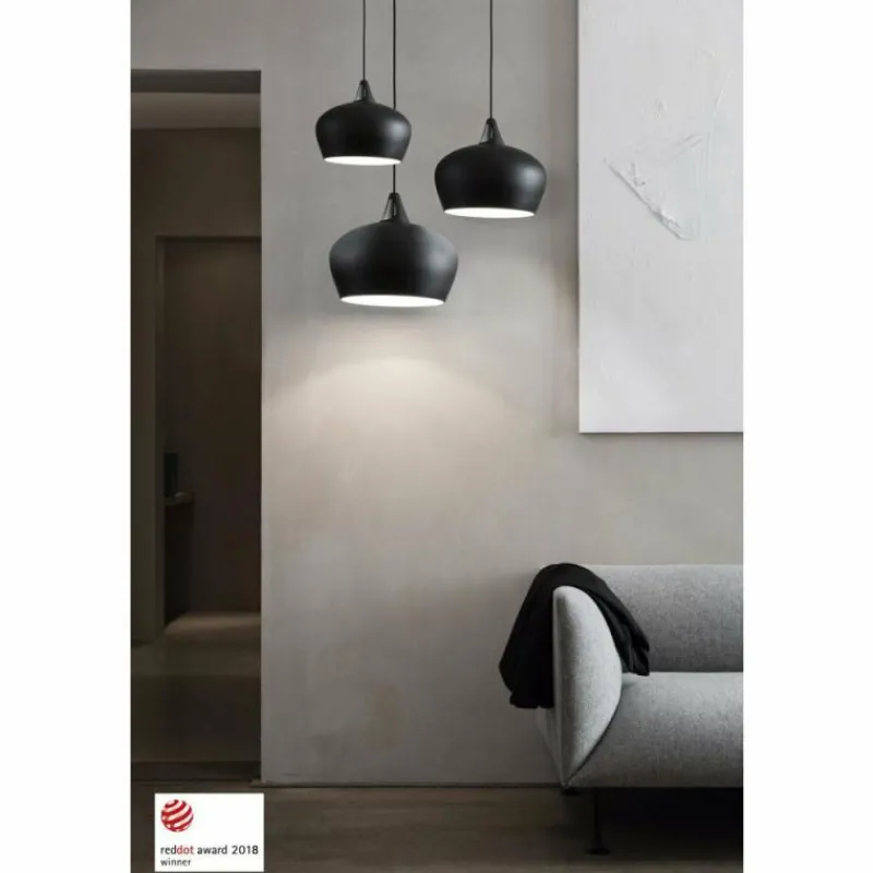 Luminaires Scandinaves-Design For The People by Nordlux Suspension Belly Noir, 1 lumière