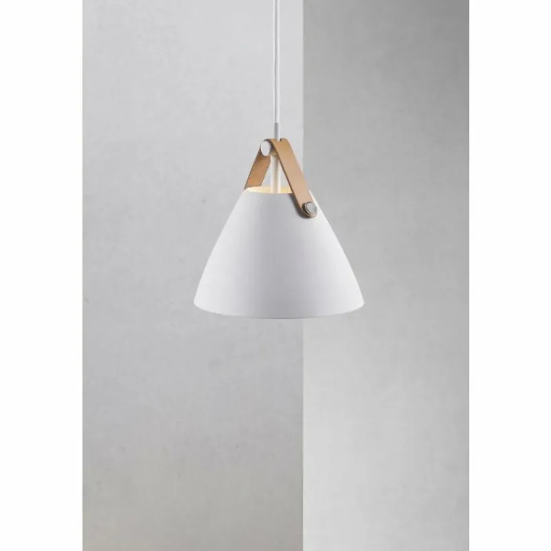 Luminaires Scandinaves-Design For The People by Nordlux Suspension Strap Blanc, 1 lumière