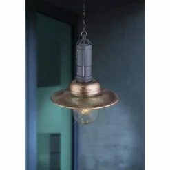 Lampes Vintages & Rétros-Luminaires Globo Lighting Suspension d'extérieur Globo Solar LED Cuivre, 1 lumière