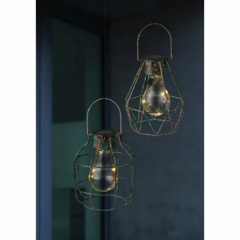 Luminaires Globo Lighting Suspension d'extérieur Globo Solar LED Bronze, 5 lumières