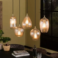 hofstein Suspension Diamond Anthracite, 5 lumières