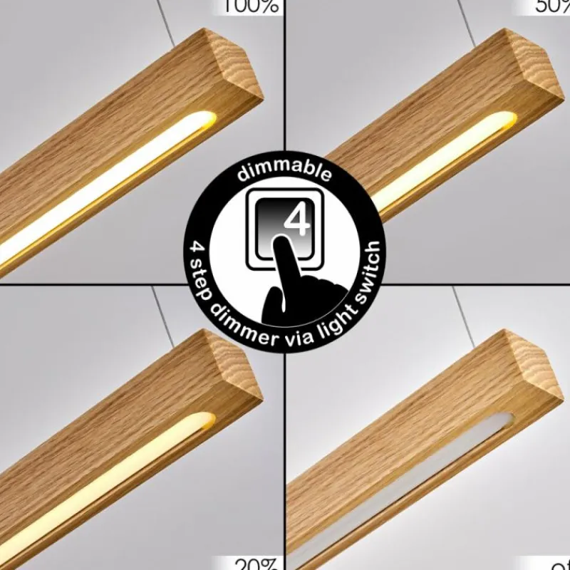 hofstein Suspension Disentis LED Écru, 1 lumière