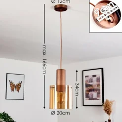 hofstein Suspension Dodoma Cuivre, 1 lumière